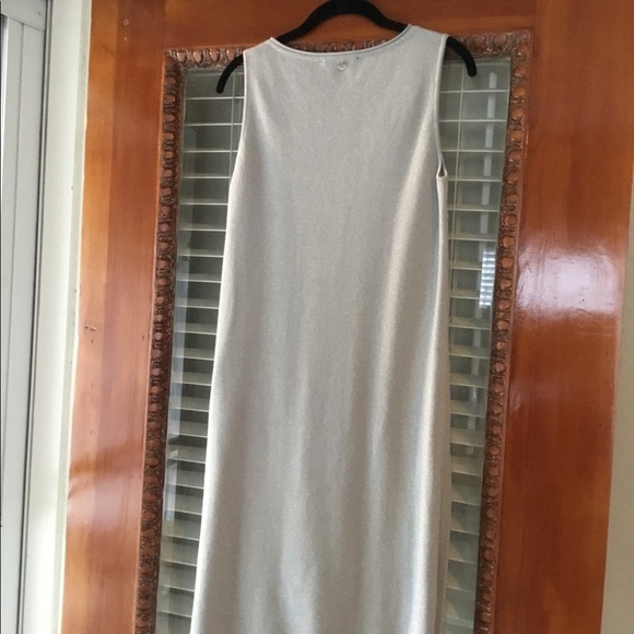 Beautiful Biana Silver Cocktail Dress. Superfine Merino Wool Italian Yarn. Med. - Picture 3 of 7